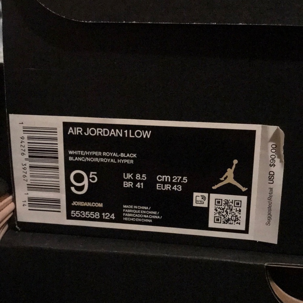 Nike Jordan 1 Low Custom Size 9.5 Men - Picture 9 of 9